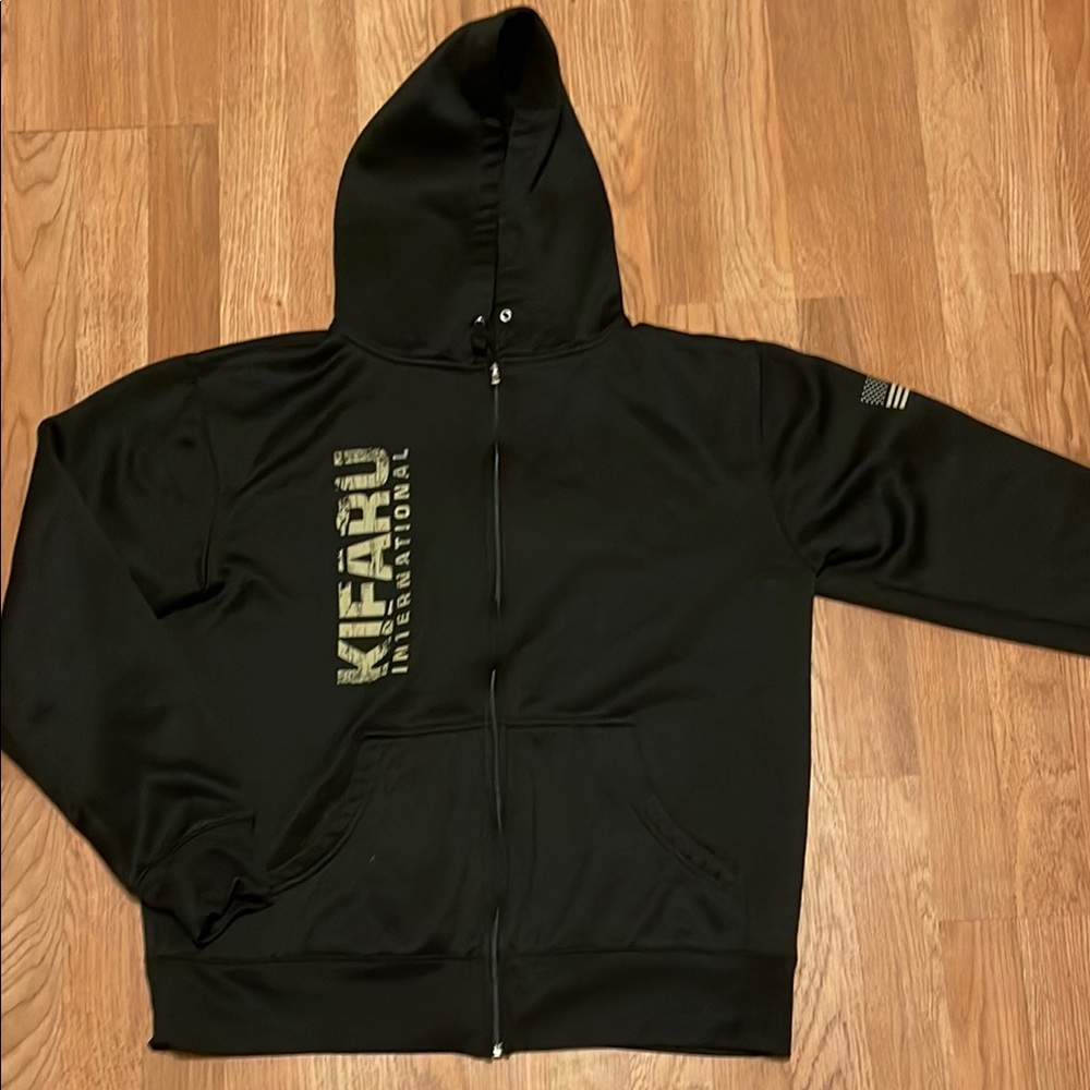 Men's Black Zip Up Sweater